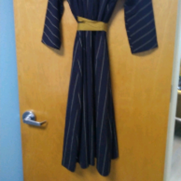 Rentrayage Pinstripe wraparound maxi dress - Picture 3 of 12